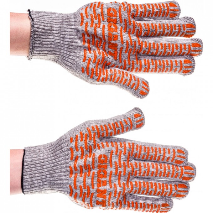 Утепленные акриловые перчатки с начесом GIGANT с ПВХ нанесением, 10 класс, 10 пар GHG-08-1 18853788